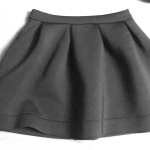 Black mini a line skirt